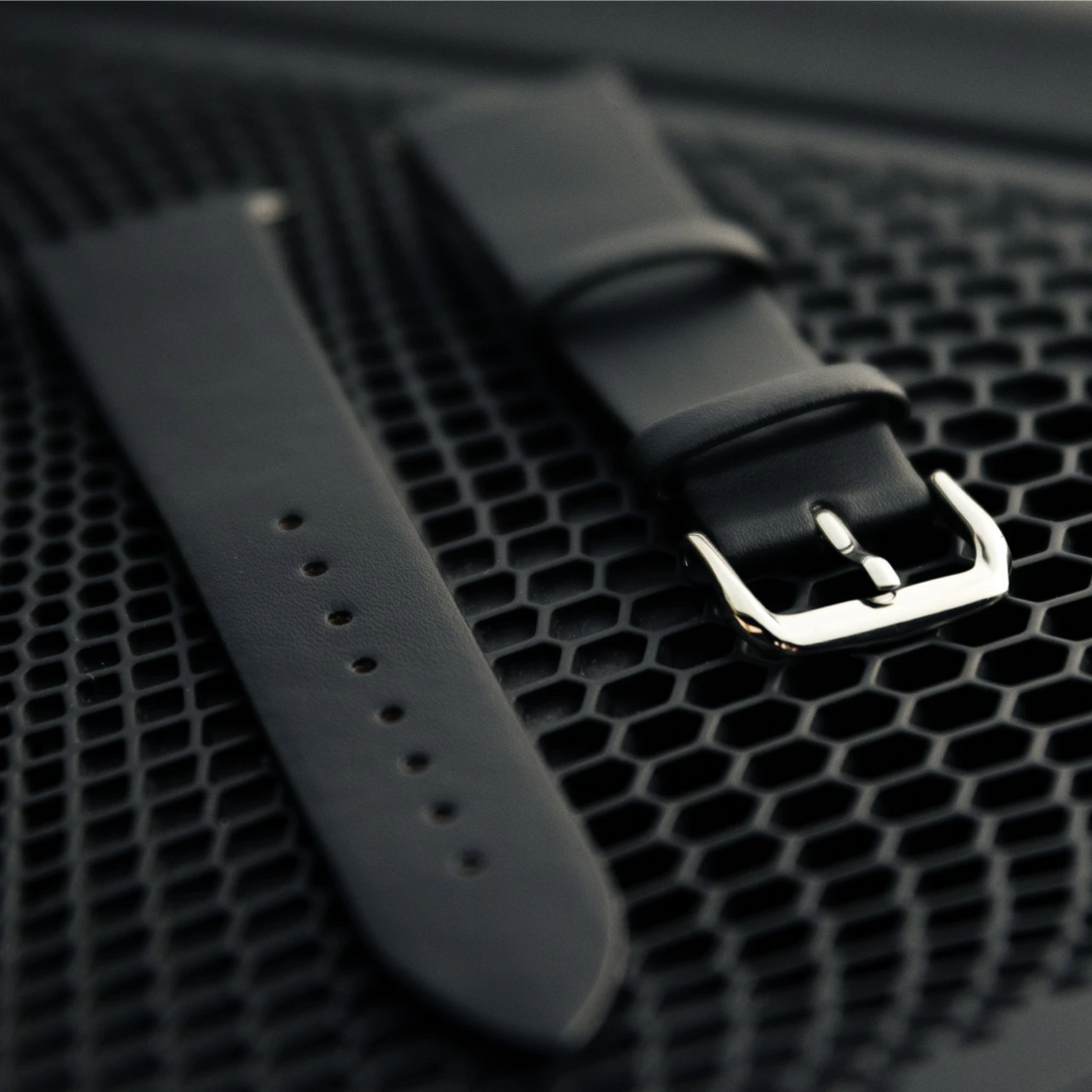 Leather Bracelet Black - Matt